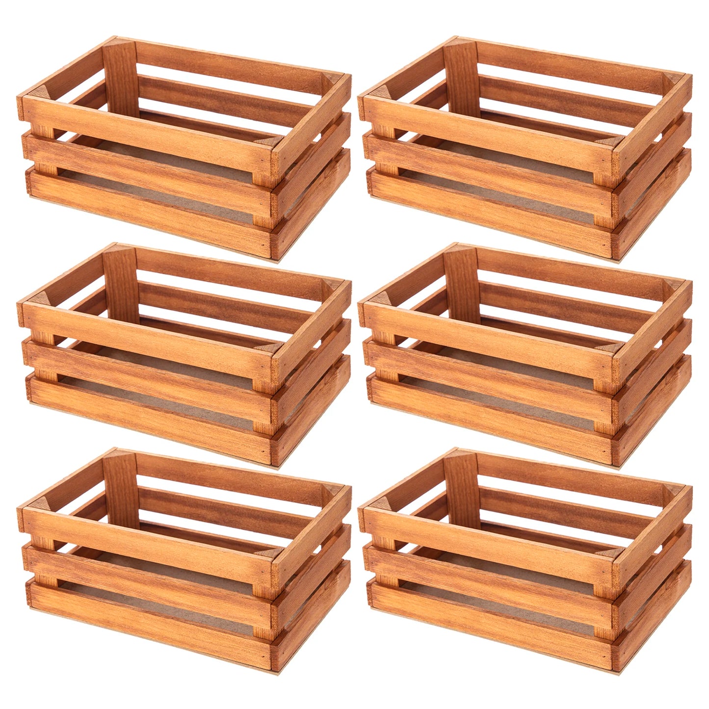 Pack 6 cajas de madera 23,5x15x9,5 cm