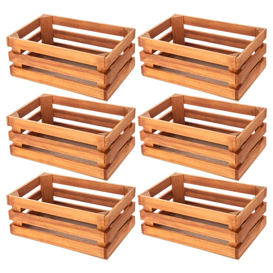 Pack 6 cajas de madera 23,5x15x9,5 cm