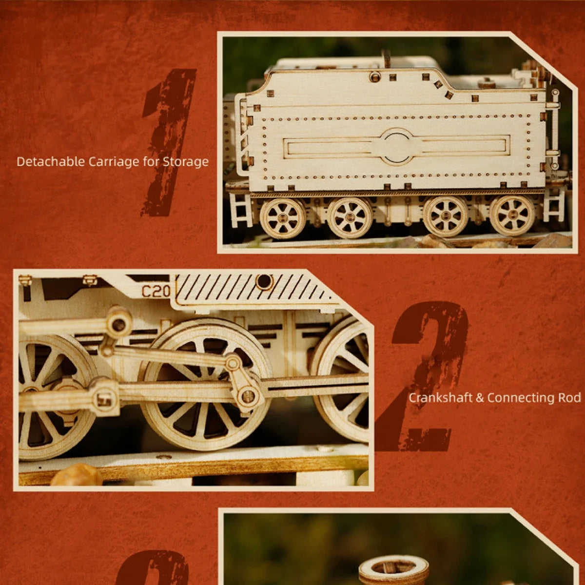 Maqueta 3D Locomotora Nagelmackers Indias Orientales